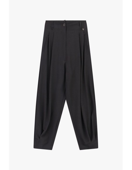 Wijde broek met plooien aan de voorkant en normale taille Dixie