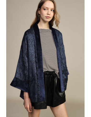 Ruime jacquard-dusterjas met contrasterende biezen van Dixie