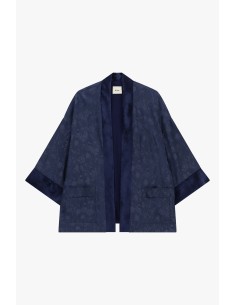 Manteau duster ample en jacquard avec bordures contrastantes Dixie 2