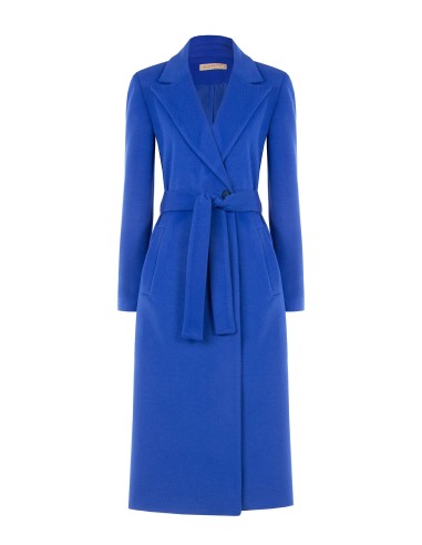 Manteau en drap à coupe droite avec ceinture assortie Rinascimento