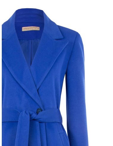 Manteau en drap à coupe droite avec ceinture assortie Rinascimento
