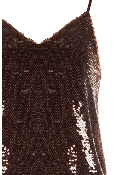 Top A Débardeur Avec Décolleté En V Et Broderie De Paillettes Rinascimento