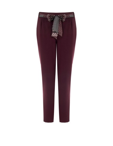 Skinnybroek van polyviscose met elastiek aan de achterkant en sjaaltje met logo Rinascimento