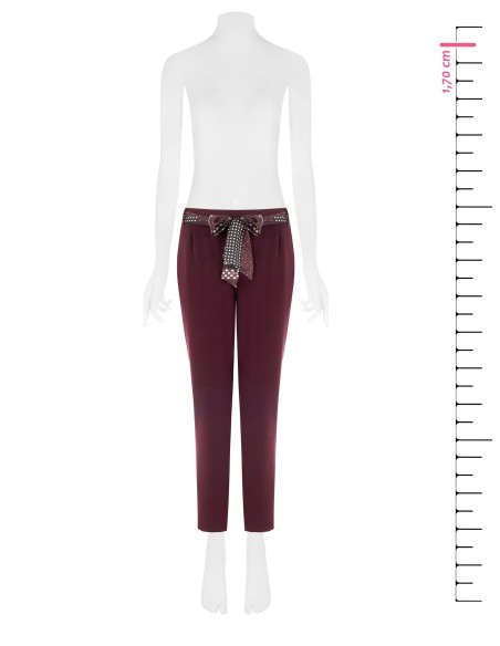 Pantalon skinny en polyviscose avec élastique au dos et foulard logoté Rinascimento