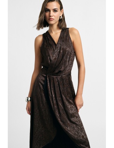 Robe longue sans manches à franges Please