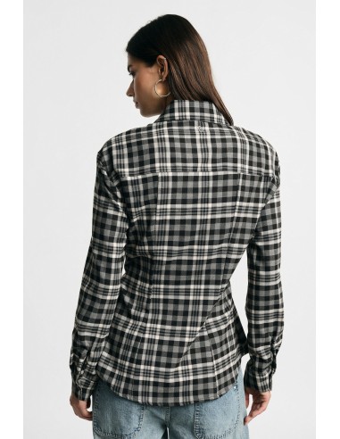 Blouse à imprimé carreaux avec liens de serrage latéraux, s’il vous plaît