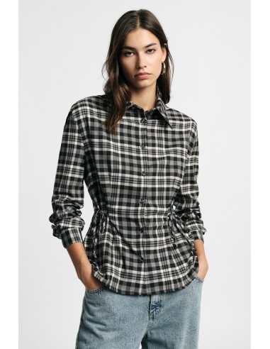 Geruite blouse met trekkoorden aan de zijkanten, alstublieft