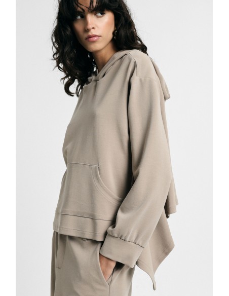 Hoodie met asymmetrische zoom alstublieft