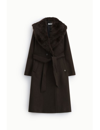 Manteau long avec col maxi en fourrure, s’il vous plaît