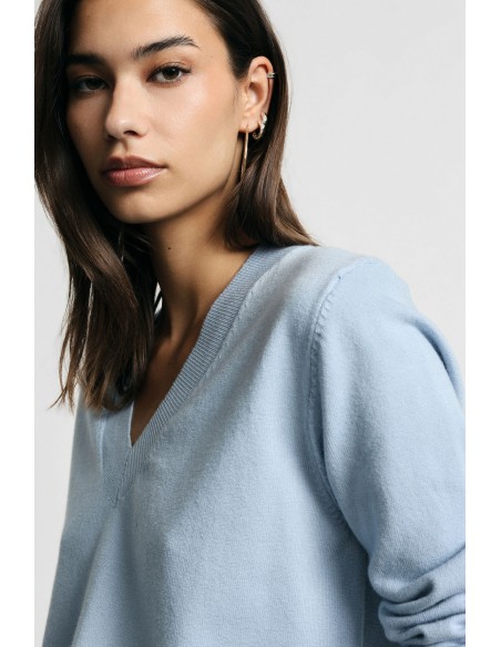 Pull col en V coupe regular en maille, s’il vous plaît