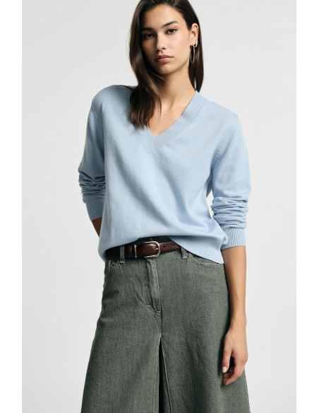 Pull col en V coupe regular en maille, s’il vous plaît