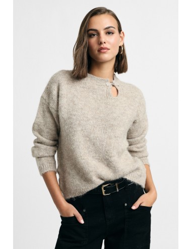 Pull à col rond avec détail ajouré Please