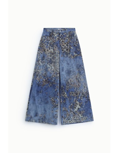 Jean animalier à jambes très larges, taille moyenne, s'il vous plaît