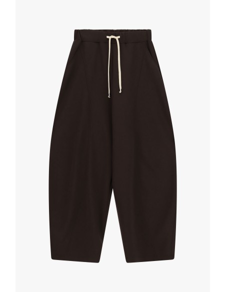 Pantalon palazzo cropped avec cordon de serrage à la taille.
