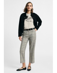 Pantalon de tailleur à carreaux, jambe droite, s’il vous plaît