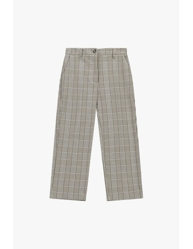 Pantalon de tailleur à carreaux, jambe droite, s’il vous plaît