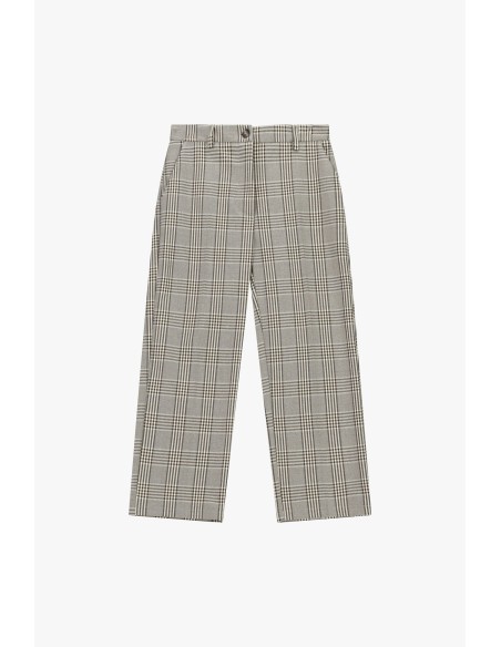Pantalon de tailleur à carreaux, jambe droite, s’il vous plaît