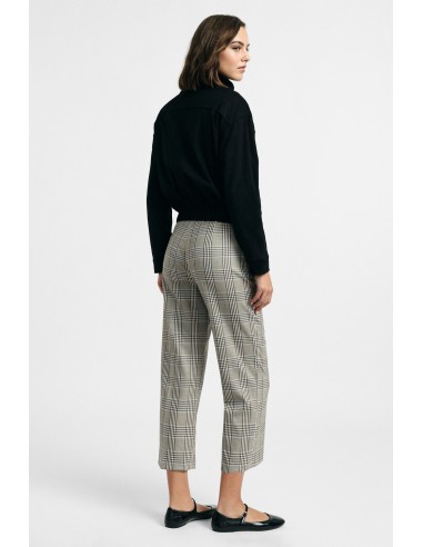 Pantalon de tailleur à carreaux, jambe droite, s’il vous plaît