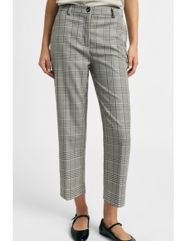 Pantalon de tailleur à carreaux, jambe droite, s’il vous plaît