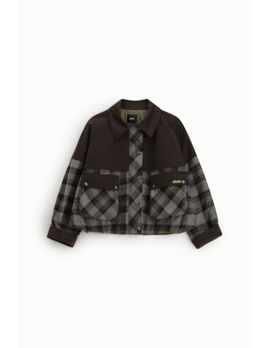 Veste-chemise à carreaux avec grandes poches frontales Dixie