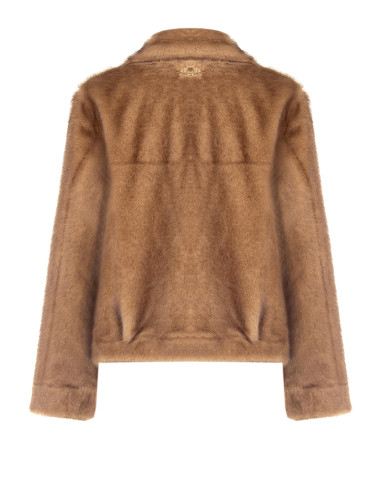 Blouson court en fausse fourrure douce avec maxi poches Rinascimento