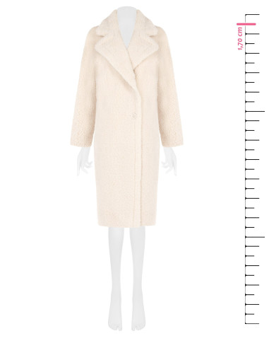 Manteau long en fausse fourrure avec gants assortis Rinascimento