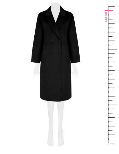 Manteau long fait main en drap de laine mélangée Rinascimento