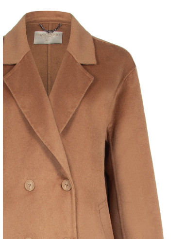 Manteau long fait main en drap de laine mélangée Rinascimento