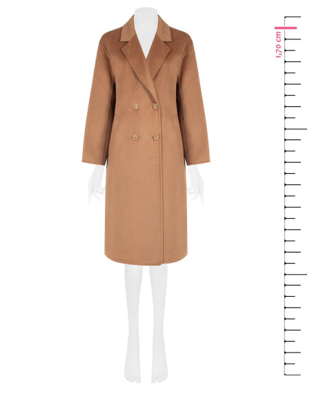 Manteau long fait main en drap de laine mélangée Rinascimento