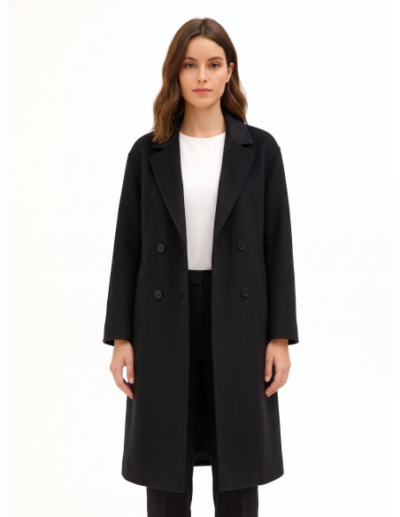 Manteau long fait main en drap de laine mélangée Rinascimento