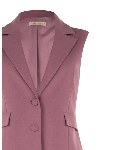 Getailleerd curvy-gilet van scuba-crêpe – Rinascimento Curvy