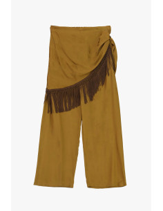Palazzo-broek met paneel en franjes aan de zijkanten van Dixie 2