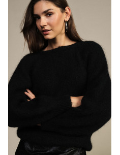 Pull doux à col rond avec détail logo Dixie