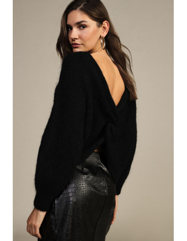Pull doux à col rond avec détail logo Dixie