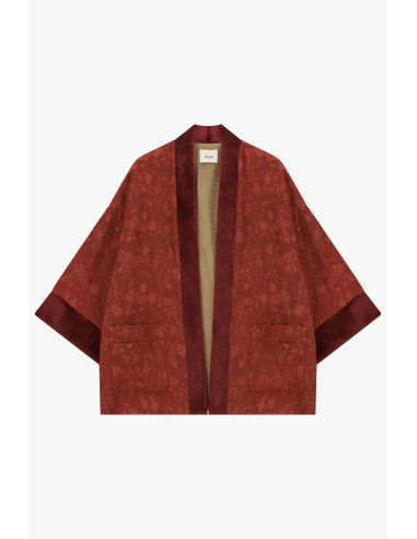 Ruime jacquard-dusterjas met contrasterende biezen van Dixie