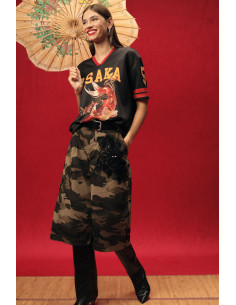 Shorts larges à motif camouflage floral Dixie