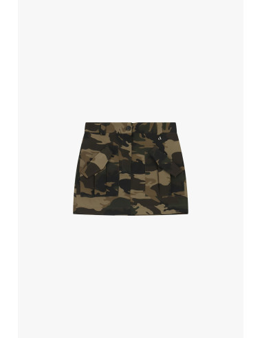 Jupe courte à motif camouflage avec poches plaquées Dixie