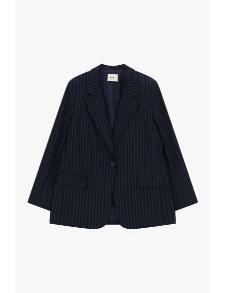 Gestreepte blazer met bandana-zakdoek en franjes van Dixie