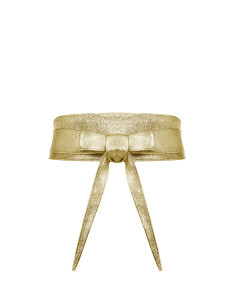 Rinascimento ceintuur in sjerpstijl van echt metallic leer