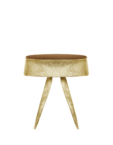 Rinascimento ceintuur in sjerpstijl van echt metallic leer