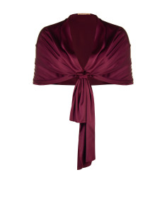 Curvy schouderstola van satijn Rinascimento Curvy