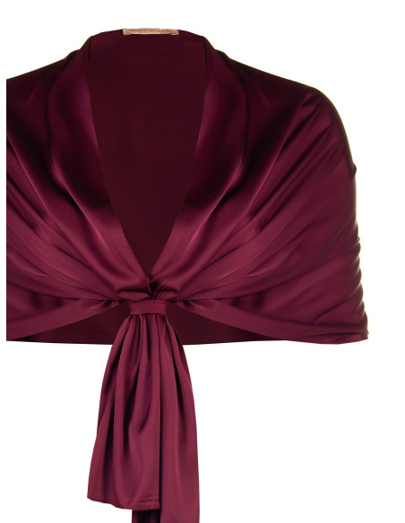 Curvy schouderstola van satijn Rinascimento Curvy