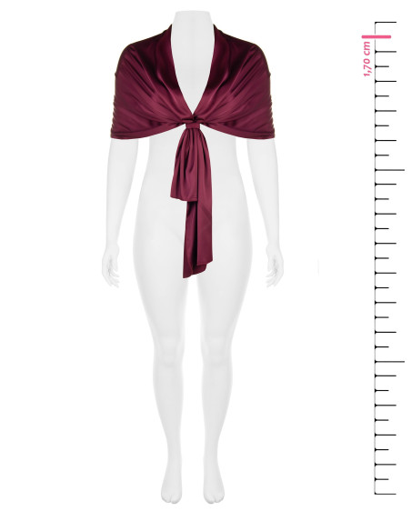 Curvy schouderstola van satijn Rinascimento Curvy