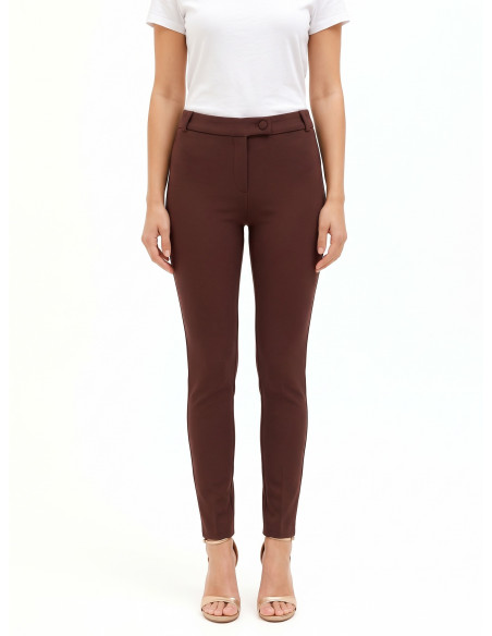 Skinny broek van scuba-crêpe Rinascimento