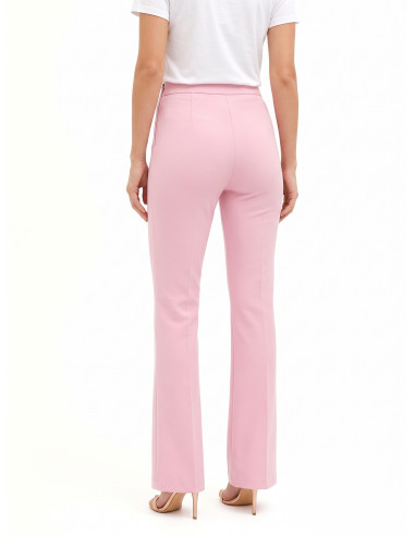 Pantalon évasé en tissu technique avec fermeture éclair latérale Rinascimento