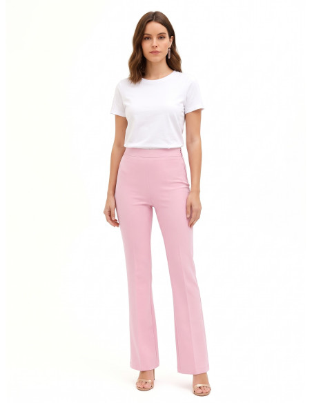 Pantalon évasé en tissu technique avec fermeture éclair latérale Rinascimento