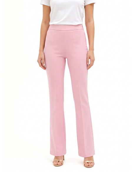 Pantalon évasé en tissu technique avec fermeture éclair latérale Rinascimento