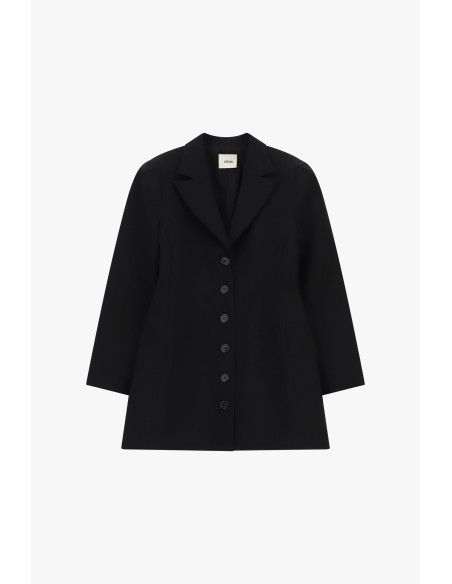 Robe-veste boutonnée à manches trois quarts Dixie