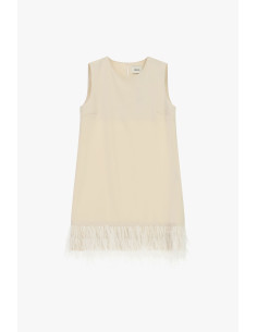 Robe courte sans manches avec détail en plumes Dixie 2