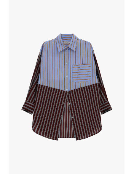 Oversized gestreepte blouse met opgestikte zak Dixie